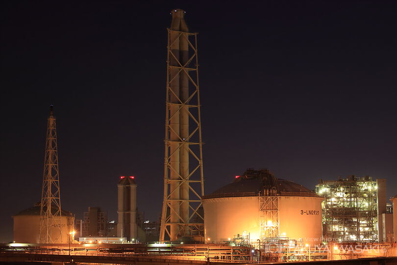 灘浜大橋の工場夜景夜景スポット写真（1）