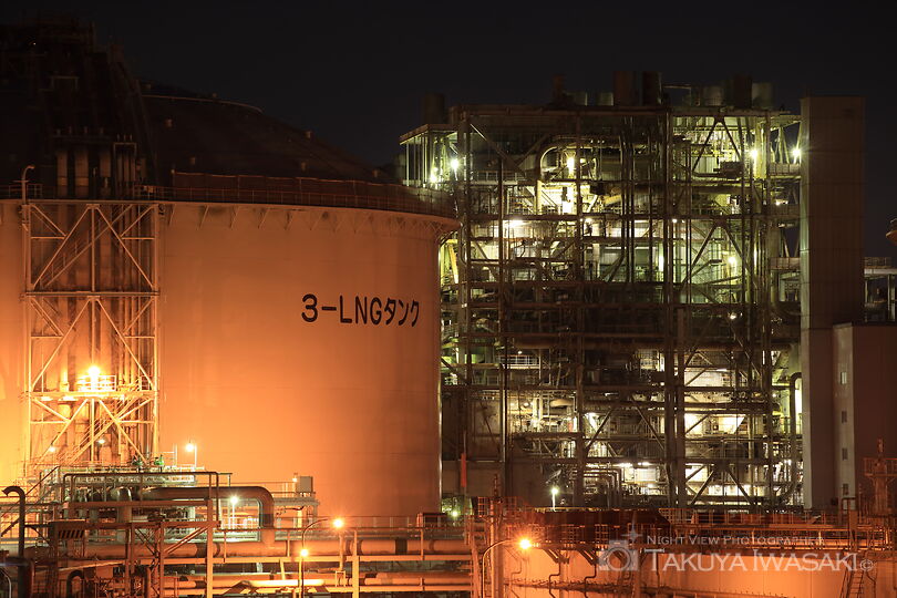 灘浜大橋の工場夜景夜景スポット写真（4）