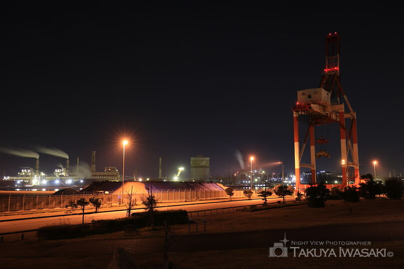 広畑緑地の工場夜景夜景スポット写真（1）
