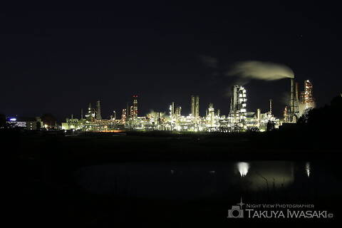 真名神社付近の工場夜景夜景スポット写真（1）class=