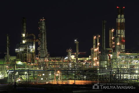 真名神社付近の工場夜景夜景スポット写真（3）class=