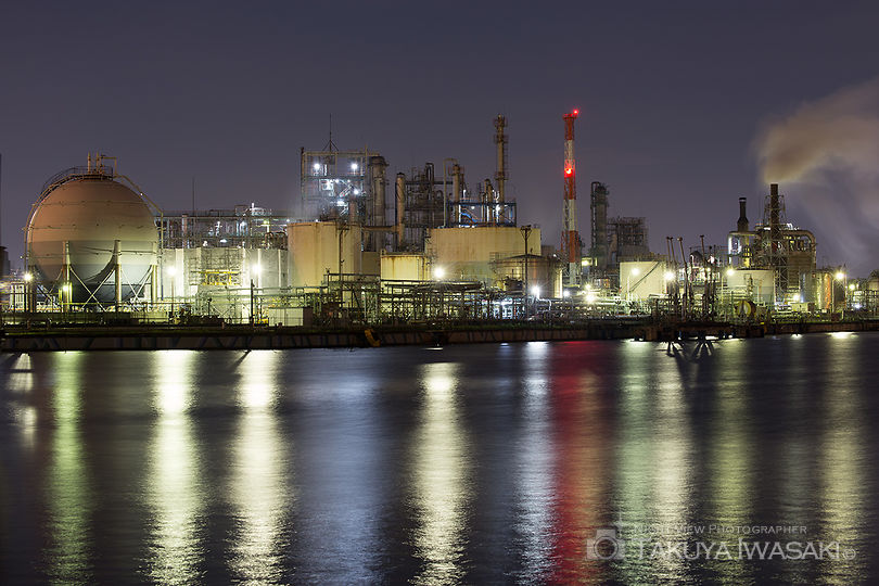千鳥町 三菱化学物流前の工場夜景夜景スポット写真（2）