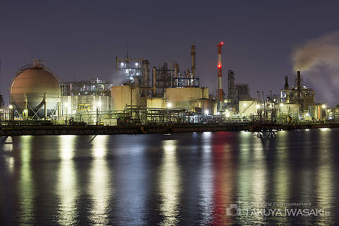 千鳥町 三菱化学物流前の工場夜景夜景スポット写真（2）class=