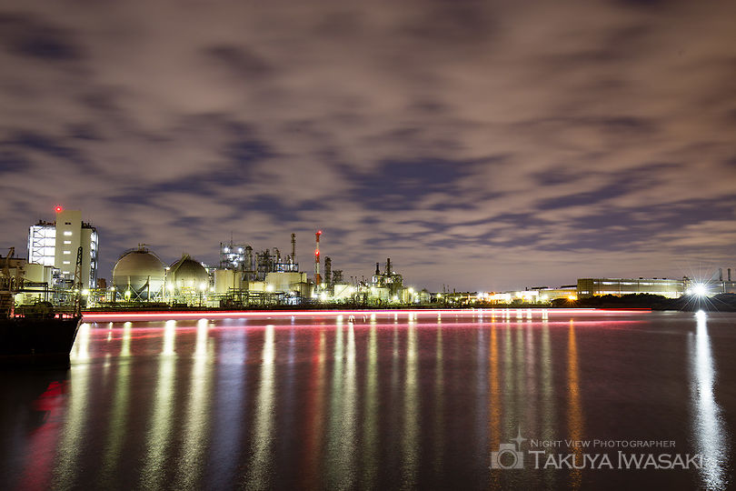 千鳥町 三菱化学物流前の工場夜景夜景スポット写真（3）