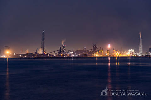 江川海岸の工場夜景夜景スポット写真（3）class=
