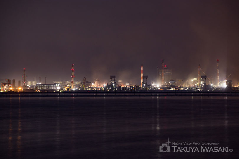 江川海岸の工場夜景夜景スポット写真（4）