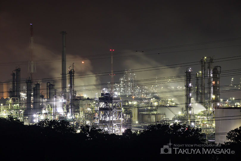 笠上山の工場夜景夜景スポット写真（1）