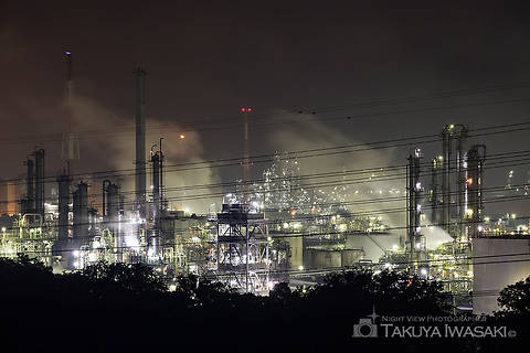 笠上山の工場夜景夜景スポット写真（1）class=