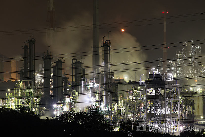 笠上山の工場夜景夜景スポット写真（2）