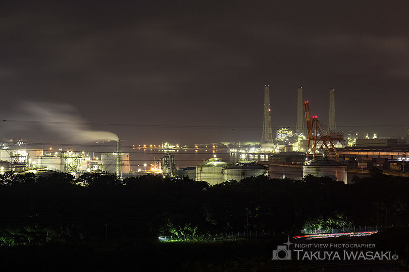 笠上山の工場夜景夜景スポット写真（4）