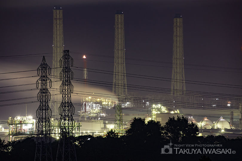 代宿北公園の工場夜景夜景スポット写真（1）