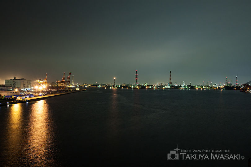 泉大津大橋の工場夜景夜景スポット写真（1）