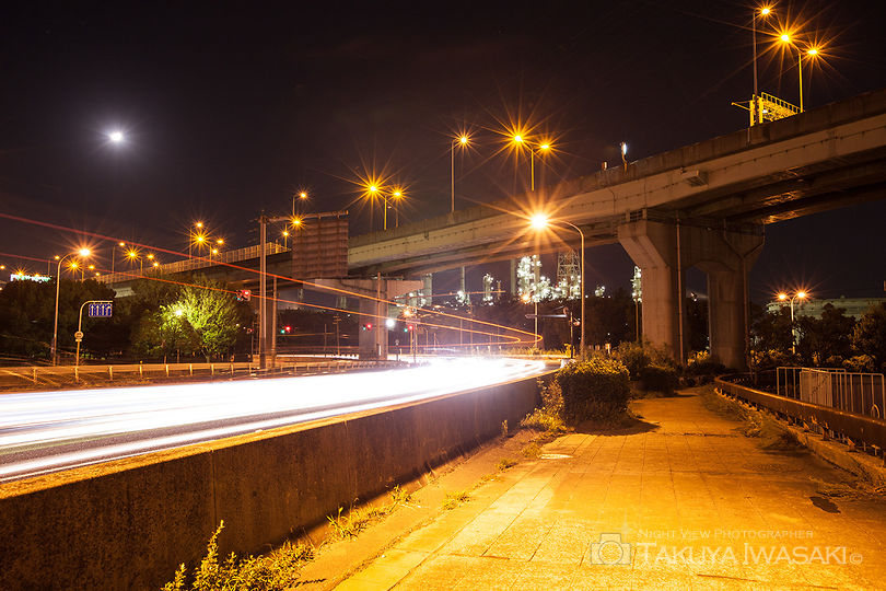 浜寺大橋の工場夜景夜景スポット写真（4）
