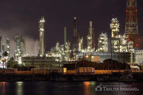 石津漁港の工場夜景夜景スポット写真（1）class=