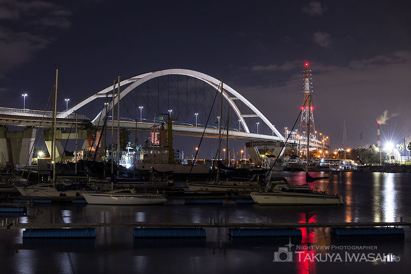 石津漁港の工場夜景夜景スポット写真（3）