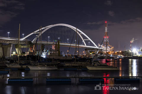 石津漁港の工場夜景夜景スポット写真（3）class=
