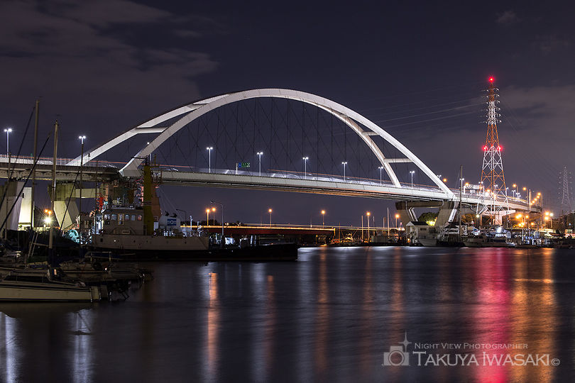 石津漁港の工場夜景夜景スポット写真（4）