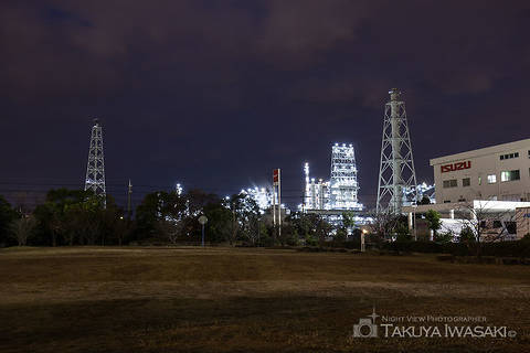 築港新町はまなでしこ公園の工場夜景夜景スポット写真（3）class=
