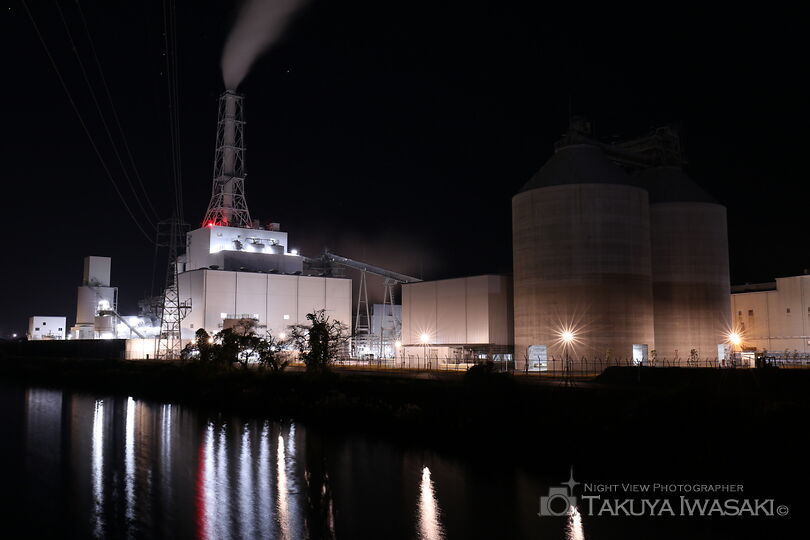 富士見橋の工場夜景夜景スポット写真（1）