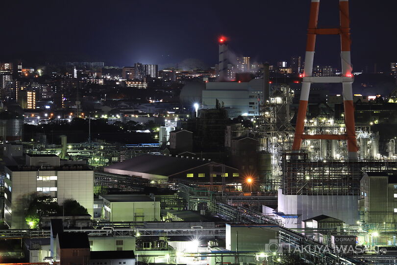 黒崎城跡の工場夜景夜景スポット写真（3）
