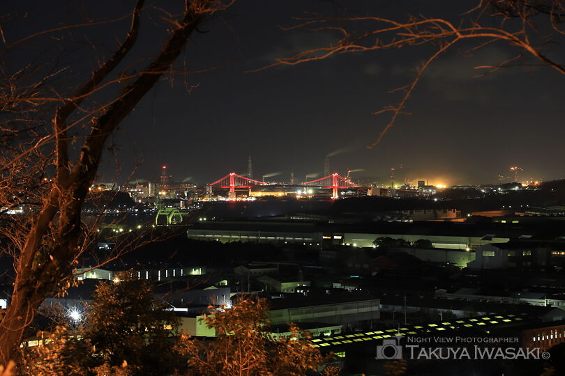 黒崎城跡の工場夜景夜景スポット写真（6）