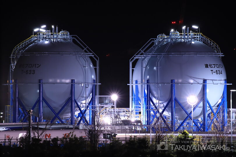 ひびきどんぐり公園の工場夜景夜景スポット写真（3）