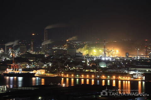 高塔山公園の工場夜景夜景スポット写真（3）class=