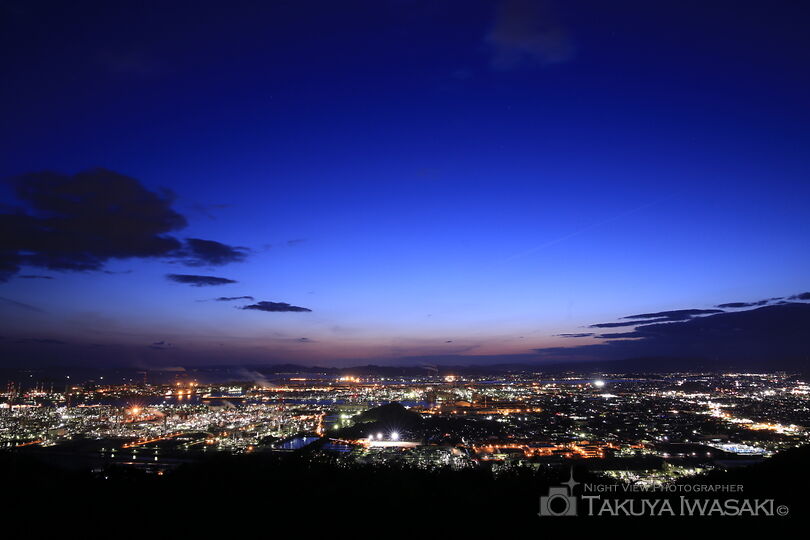 鷲羽山スカイライン 水島展望台の工場夜景夜景スポット写真（1）