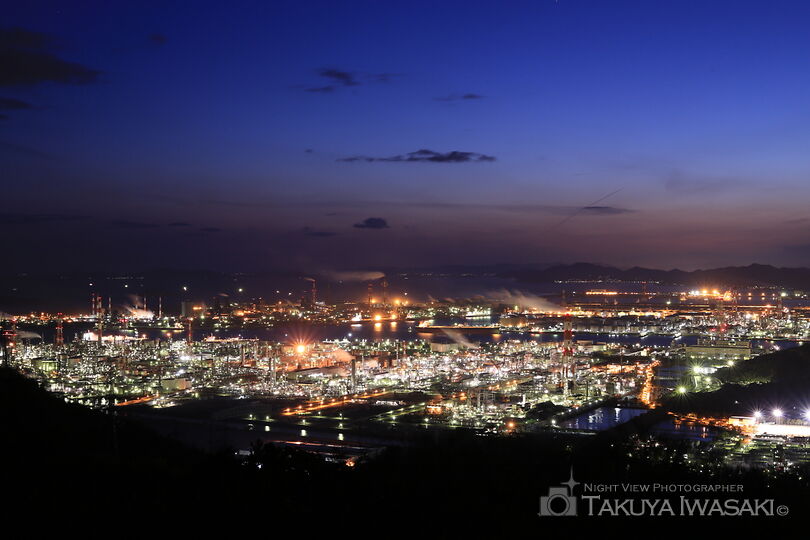 鷲羽山スカイライン 水島展望台の工場夜景夜景スポット写真（2）
