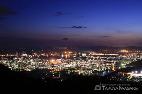 鷲羽山スカイライン 水島展望台の工場夜景