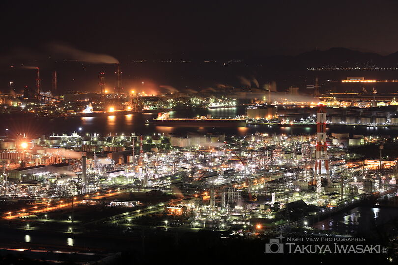 鷲羽山スカイライン 水島展望台の工場夜景夜景スポット写真（5）