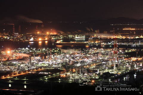 鷲羽山スカイライン 水島展望台の工場夜景夜景スポット写真（5）class=