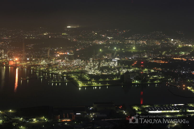 太華山の工場夜景夜景スポット写真（2）