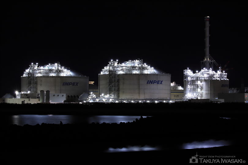 黒井漁港の工場夜景夜景スポット写真（3）
