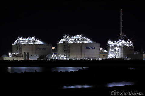黒井漁港の工場夜景夜景スポット写真（3）class=