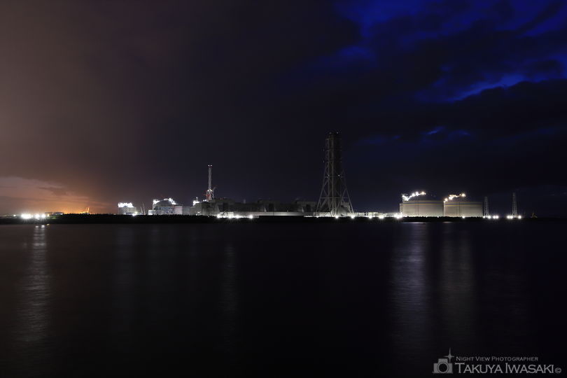 黒井突堤の工場夜景夜景スポット写真（1）