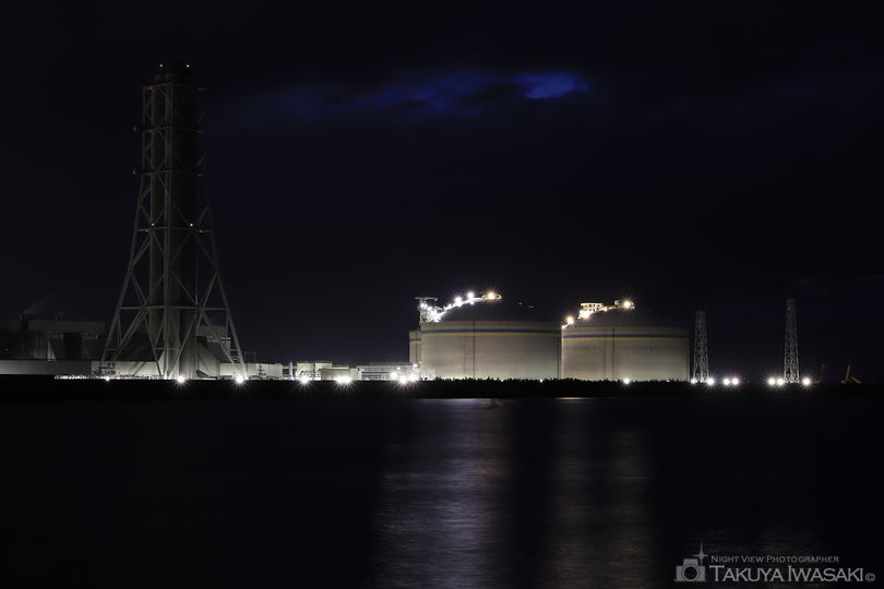 黒井突堤の工場夜景夜景スポット写真（2）