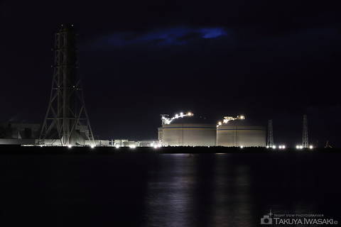 黒井突堤の工場夜景夜景スポット写真（2）class=