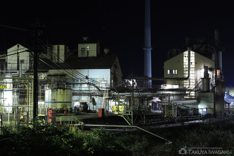 青梅　北陸新幹線下の工場夜景夜景スポット写真（1）