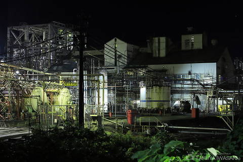 青梅　北陸新幹線下の工場夜景夜景スポット写真（2）class=