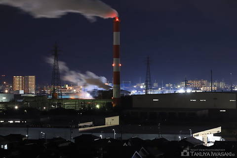 大山台公園の工場夜景夜景スポット写真（1）class=