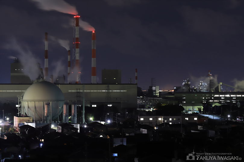 大山台公園の工場夜景夜景スポット写真（3）