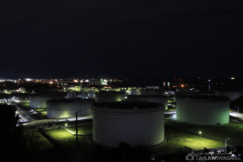 大剣公園の工場夜景夜景スポット写真（1）