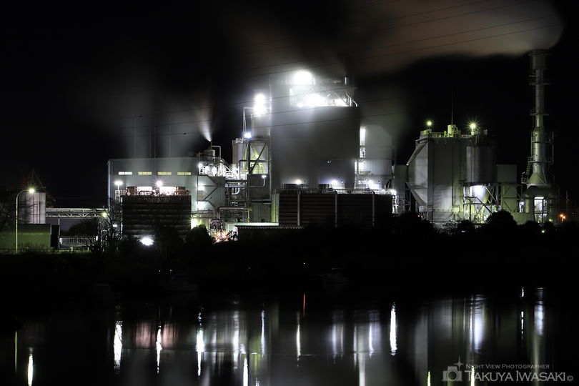 玉川橋の工場夜景夜景スポット写真（1）