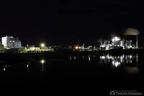 玉川橋の工場夜景夜景スポット写真（2）class=