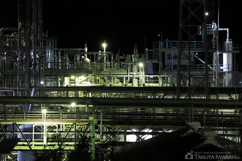 県道194号沿いの工場夜景夜景スポット写真（4）